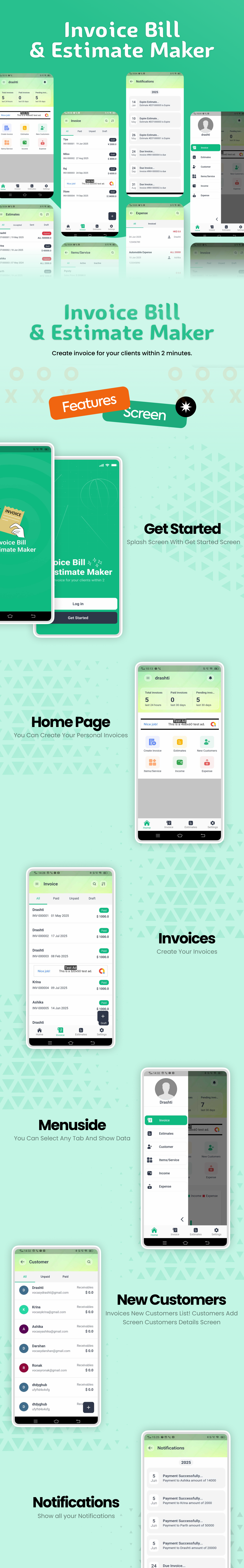 Invoice Bill Generator & Estimate Maker | Flutter App